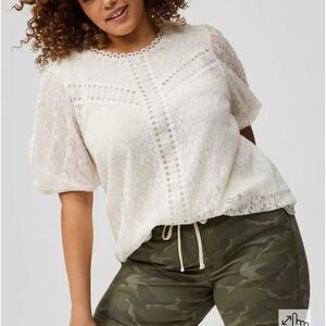 TORRID 3 White Lace Women's Top